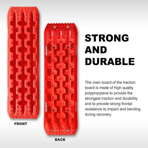 Big Red 27-Inch Off-Road Traction Boards, Recovery Tracks, and Traction Mat Set for Snow, Mud and Sand Rescue in Kuwait