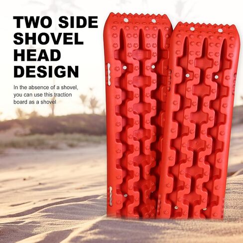Big Red 27-Inch Off-Road Traction Boards, Recovery Tracks, and Traction Mat Set for Snow, Mud and Sand Rescue in Kuwait