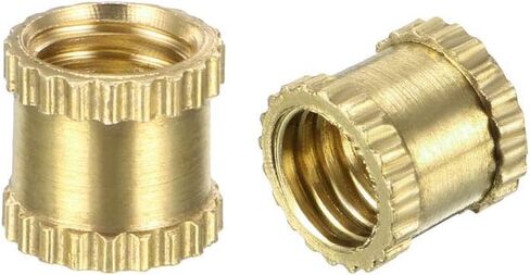 uxcell Knurled Insert Nuts - 200Pcs M2 x 3mm Length x 3.2mm OD Female Thread Brass Threaded Insert Embedment Nut for 3D Printer in Saudi Arabia