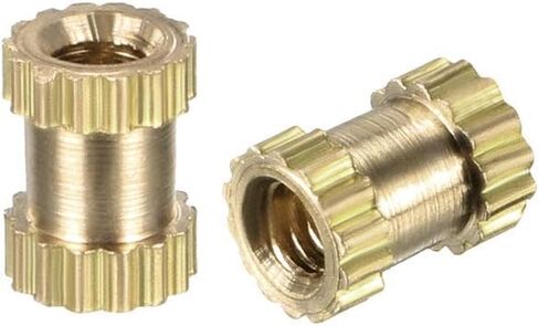 uxcell Knurled Insert Nuts - 200Pcs M2 x 3mm Length x 3.2mm OD Female Thread Brass Threaded Insert Embedment Nut for 3D Printer in Saudi Arabia