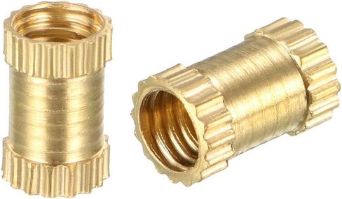 uxcell Knurled Insert Nuts - 200Pcs M2 x 3mm Length x 3.2mm OD Female Thread Brass Threaded Insert Embedment Nut for 3D Printer in Saudi Arabia