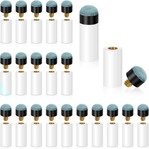 20 مجموعة من رؤوس عصا البلياردو مقاس 12 مم، أطراف عصا حمام السباحة مع حلقات بلاستيكية بيضاء، أطراف بديلة احترافية للبلياردو (أزرق) in Kuwait