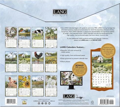LANG Fields Of Home 2024 Wall Calendar (24991002032) in Saudi Arabia