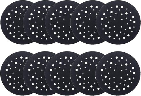 10 عبوات من Taytools - 5 بوصات 44 فتحة بسمك 1/8 بوصة، وسادات بديلة للواجهة المدارية العشوائية بخطاف وحلقة 5 بوصات وسادة دعم عازلة للأعمال الخشبية وتلميع السيارات in Kuwait