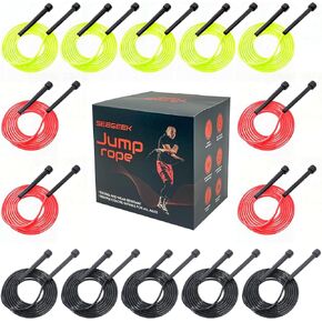 14 Pack Adjustable Jump Rope for Cardio Fitness - Versatile Jump Rope for Kids Women Men -Tangle-Free for Keeping Fit, Training, Workout