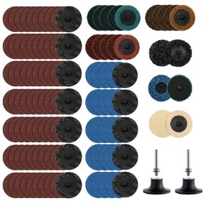 118Pcs Die Grinder Sanding Disc Set - 2 Inch Quick Change with 1/4 inch Holder Discs Surface Conditioning & Grinding Accessories Kit for Die Grinder Attachments Rust & Paint Removal
