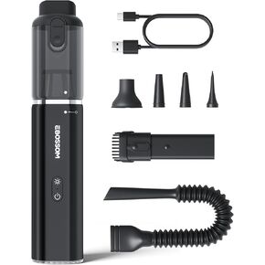 Car Vacuum with 21000Pa High Suction, Portable Vacuum for Car, 2 Modes, 30 Mins Runtime, 4 in 1 Vacuum Cleaner with LED, Cordless Handheld Vacuum V8 Ultra