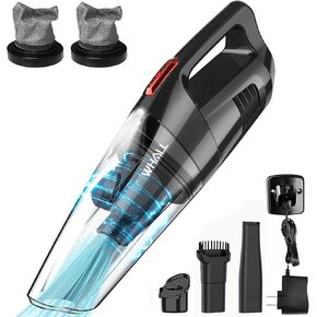 whall Handheld Vacuum Cordless, 8500PA Strong Suction Hand Vacuum, Wet Dry Hand Held Vacuum Cleaner with LED Light, Lightweight Mini Car Vacuum Cordless Rechargeable, Portable Vacuum
