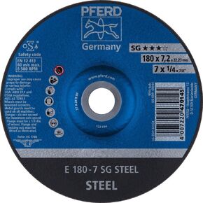 Pferd E1787A24RSG A24RSG Reinforced Grinding Wheel, Multi-Colour, 178 x 7 mm