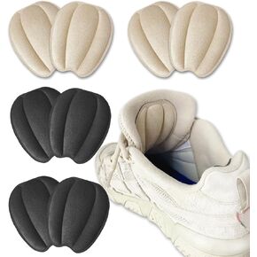 Shoe Tongue Pads - 4 Pairs Foot Pads for Women Men Shoes Too Big Soft Non Slip Heel Cushion Make Shoes Smaller