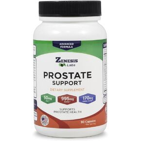 Zenesis Labs Prostate Health with Saw Palmetto - 90 Capsules - Also with Zinc, Copper, Pumpkin Seed, Burdock Root, Amino Acids, & Other Extracts - 45 Day Supply