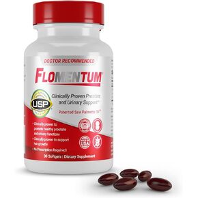 Flomentum® Saw Palmetto for Men Prostate Supplement | Prostate Support Supplement for Men's Health | USP Verified - Healthy Urinary Flow & Urinary Function - 320mg Once Daily (30 Count)