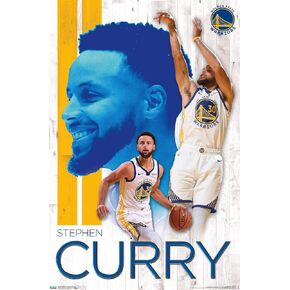 Trends International NBA Golden State Warriors - Stephen Curry 19 Wall Poster, 22.375" x 34", Premium Unframed Version