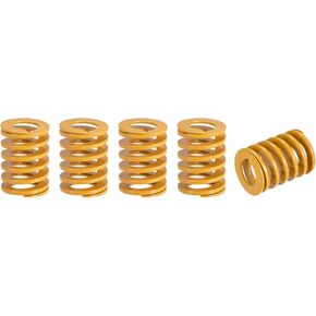 uxcell 3D Printer Die Spring, 5pcs 30mm OD 40mm Long Spiral Stamping Light Load Compression Mould Die Springs for 3D Printer Electric Part, Yellow