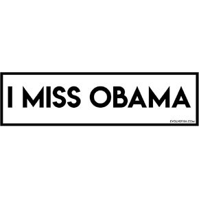 EvolveFISH I Miss Obama Bumper Sticker - [11'' x 3'']