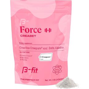 Creabet Creatine Monohydrate for Women - Creapure - Creatine Monohydrate Powder with Beta-Alanine 500g - Pre Workout Supplement - 125 Servings +4 Months Supply - Unflavored