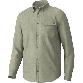 HUK Men's Tide Point Long Sleeve Shirt, Fishing Button Down