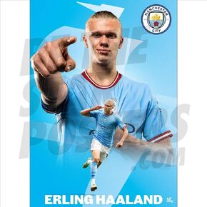 Be The Star Posters Erling Haaland - Manchester City Poster (16 x 24 inches), Blue