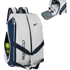 Padel Bag, Multi-Use Tennis Racquet Backpack For Paddles Accessories - Large Paddle Backpack Fits Paddles & Gear - Fence Hook, Multiple Pockets, Shoe Compartment