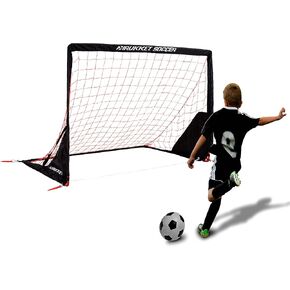 Rukket Portable Soccer Goal, Kids Youth Practice Foldable/Pop Up Soccer Net (6x4ft)