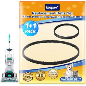 KEEPOW Vacuum Belt for Hoover Smartwash Automatic Carpet Cleaner FH52000, FH52000V, FH52001, FH52002, FH52005, FH52002G, FH52004PC, FH52013, FH53000PC, FH52050 (2 Pack)