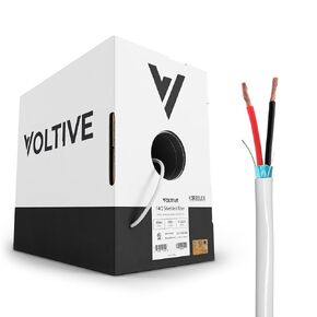 Voltive 14/2 Shielded Riser - CL3R Rated - Oxygen-Free Copper (OFC) - 500 Foot Box - White