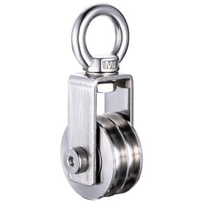 40mm Cable Pulley Wheel, Swivel Single Pulley Block, Bearing Inside, for Pulley System Gym Equipment, Lifting, Winch, Loading 550lb 1 Pack