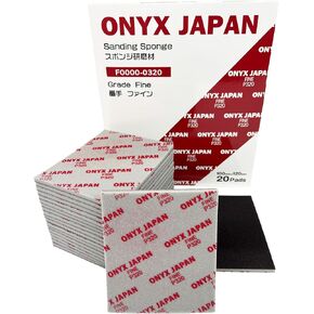 Sanding Sponge, 20 pcs (3.94 inch x 4.73 inch) 100mm x 120mm Abrasive Sandpaper (320/500-600/800-1000/1200-1500/3000 5 Types) (1-Assorted Set(P320-3000))