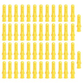 Expanding Plastic Screw Anchors, 50 Pieces of Drywall Expansion Pipe Drywall Anchors Ribbed Wall Anchors Applicable to M4 M5 Self Tapping Screws. (Yellow M6-30mm (1.18 inches))