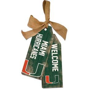 NCAA Miami Hurricanes Unisex University of Miami Team Tags, Team Color, 12 inch
