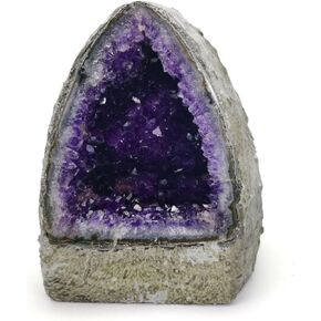 Natural Amethyst Quartz Geode – Raw Amethyst Crystal Rock Cluster Stone, Ideal for Home Décor Healing Collectors 2-2.5LB