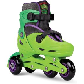 Children's Inline Skates Teenage Mutant Ninja Turtles Junior Roller Skates, Size Adjustable Design for Growing Feet, Kids US Size 2-5(EU Size 34-37), Ages 8+
