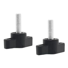 10 قطع M5x25mm مقبض برغي التثبيت، مقبض براغي إبهام من الفولاذ الكربوني المجلفن على شكل حرف T لإزالة سريعة لاستبدال مقبض شد اليد، أسود