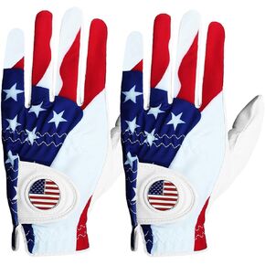 Golf Gloves for Right and Left Hand Breatheable Comfortable Fit Pack of 1 Natural Grip Premium Synthetic Leather for Men Or Women with Ball Maker
