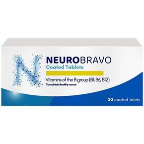 Neurobravo Vitamin B1, B6, B12 Tablets for Nerve Health, Nerve Pain, Numbness, Muscle Stiffness, Muscle Cramp, Impaired Sensation