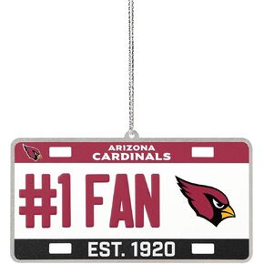 FOCO Atlanta Falcons #1 Fan Metal License Plate Holiday Ornament
