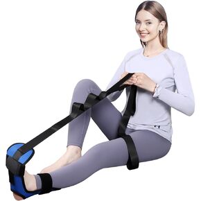 Sindax Yoga Strap, Leg and Calf Stretcher Strap with Adjustable Loops, Fascia Stretcher for Physical Therapy, Plantar Fasciitis Relief