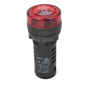 uxcell AC/DC 12V 20MA Equipment Signal Light Flash Buzzer Red Head