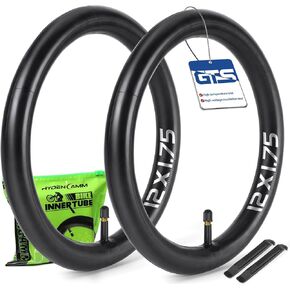 2 Pack 12" / 12.5" Inch Bike Tube Fit 1.75/1.95/2.125 with 32mm Schrader Valve, 12.5 x 1.95 Bike Tube with 2PCS Levers, 12x2.125 Inner Tube Compatible with Kids Bikes, Strollers