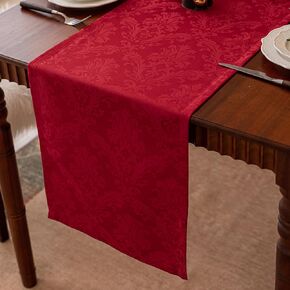 Jacquard Beige Table Runner,Diamond Dot Plaid Pattern Dresser Scarf,Rectangular Polyester Wrinkle Resistant Table Runners for Kitchen Dining Tabletop Decoration(14 x 36 Inch)