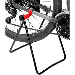 QWORK Easy Utility Bicycle Rack, 2 Pack Bike Floor Stand, Freestanding Bicycle Floor Repair Rack Stand, Foldable Indoor Outdoor Bicycle Garage Stand for Bicycle Storage