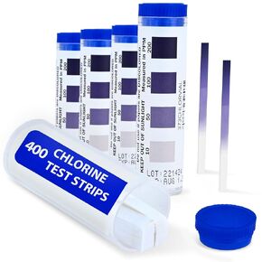 100 Count Chlorine Test Strips for Restaurant Supplies, Bulk Easy to Read Water Test Strips, Quick Result Chlorine Test Kit for Pools, Restaurants, Food Service