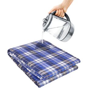Washable Non-Slip Bed Pads for Incontinence, Soft 4 Layer Large Reusable Waterproof Mattress Protector Pads, Blue Absorbent Bed Underpads for Adults Elderly Senior Pet Dog (36" x 72")