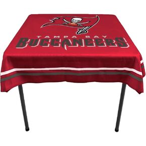 WinCraft Tampa Bay Buccaneers Logo Tablecloth and Square Table Cover Overlay