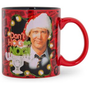 National Lampoon's Christmas Vacation "Don't Hog The Nog" Ceramic Coffee Mug | Official Holiday Movie Collectible | Oversized Cup For Home Kitchen Bar Set, Novelty Drinkware | Holds 20 Ounces