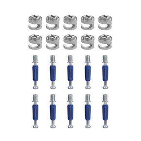 15 x 9.5mm Cam Lock Screws for Furniture 10 Sets,Cam Lock Fasteners Compitable with IKEA Hardware Parts, Eccentric Wheels Repair Spare Parts Nut & Bolt Assortment Sets
