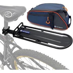 Rear Bike Rack Retractable Bicycle Cargo Rack Quick Release Aluminum Alloy Bicycle Carrier 15.5 lbs Bicycle Rear Rack Bag Set Reflective Bike Panniers Ideal for Birthday Presents