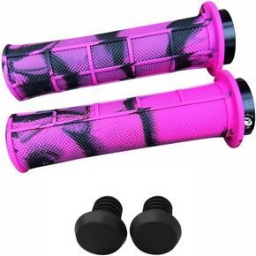 Napzy Bike Grips, Anti Slip Bike Handlebar Grips Ergonomic Bike Grips Lock on Bike Grips with Aluminum Alloy/Rubber End Caps Bicycle Hand Grips