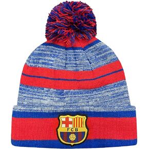 Icon Sports FC Barcelona Logo Life Team Pom Beanie Blue