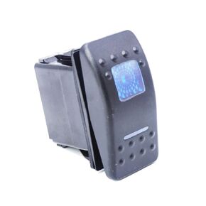 X-Haibei 3 Position Marine Momentary Rocker Switch Waterproof 12V 24V (On) Off (On) 4 Pin Blue LED Switch for Boat Car Truck